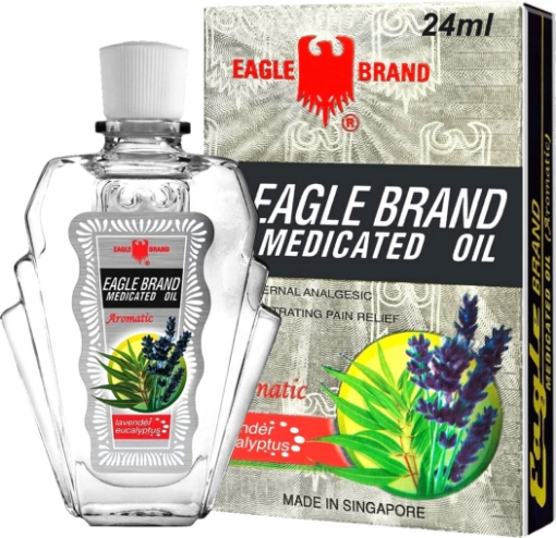 Picture of Eagle Brand Aromatic Lavender Eucalyptus Medicated Oil-24ml Analgesic Penetrating Pain Relief