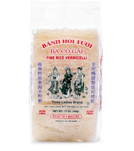 Picture of Three Ladies Brand Fine Rice Vermicelli, 12 oz