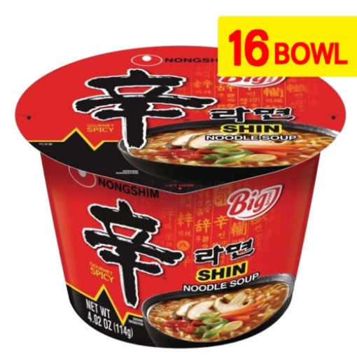 Picture of Nongshim Big Bowl Noodle 114g (Pack of 16 Bowl)