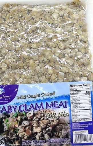 Picture of Ocean Farms Brand Baby Clam Meat Wild Caught Cooked Frozen 14oz